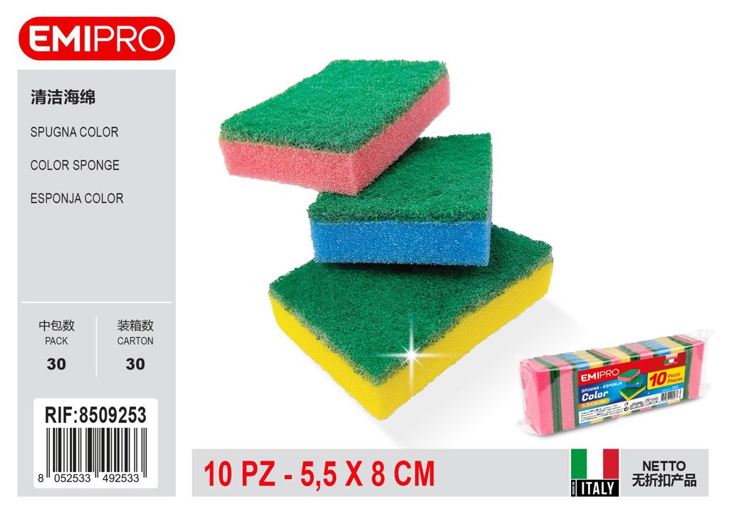 Spugna 10Pz 5.5*8cm