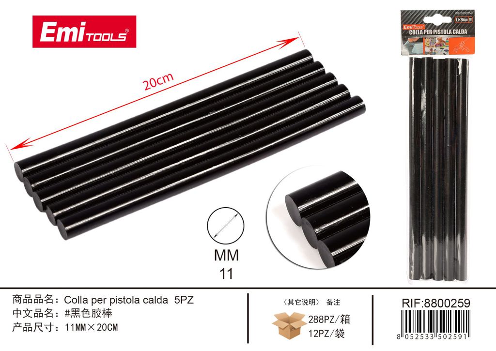 Colla Per Pistola Calda 1.12cm*20cm 5Pz
