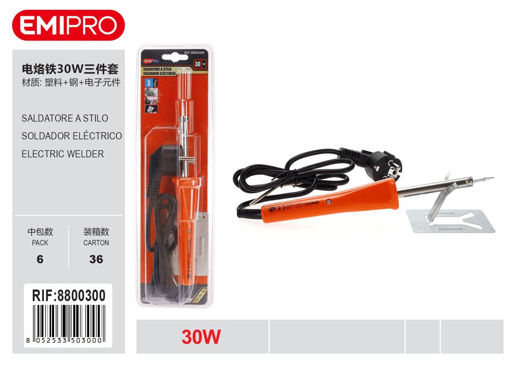 Saldatore a stilo 30w 3Pz