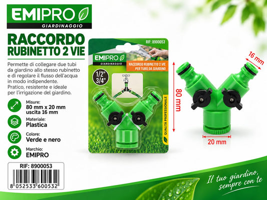 RACCORDO RUBINETTO 2 VIE