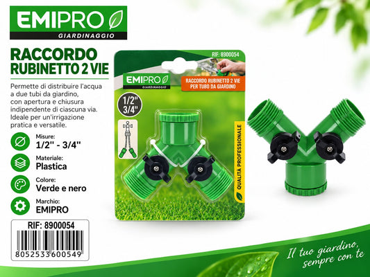 RACCORDO RUBINETTO 2 VIE