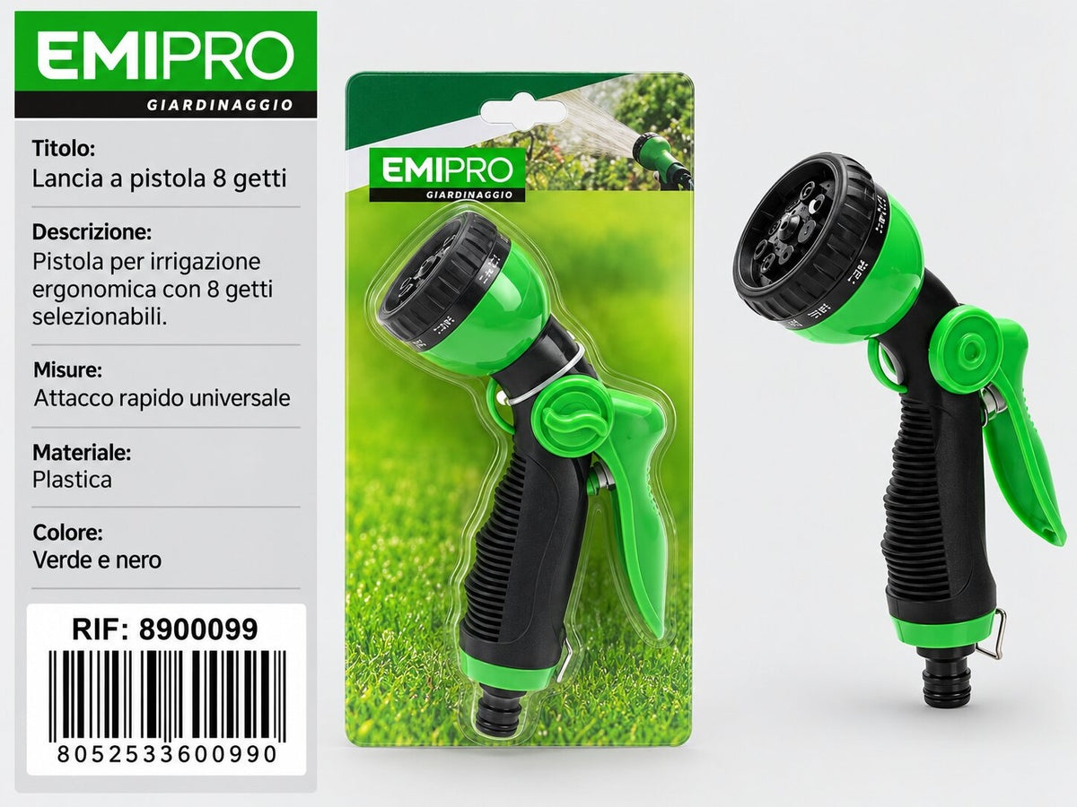 LANCIA A PISTOLA 8 GETTI