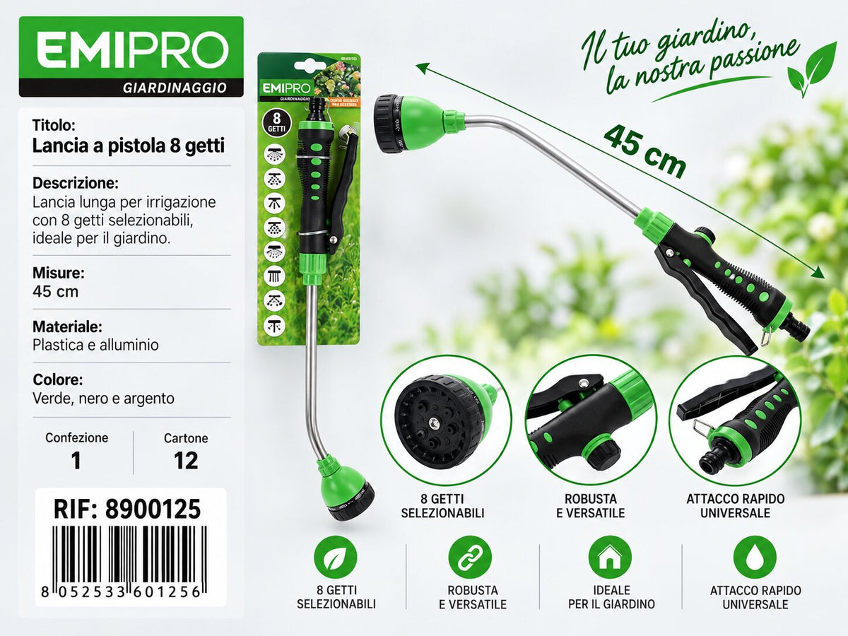 LANCIA A PISTOLA 8 GETTI
