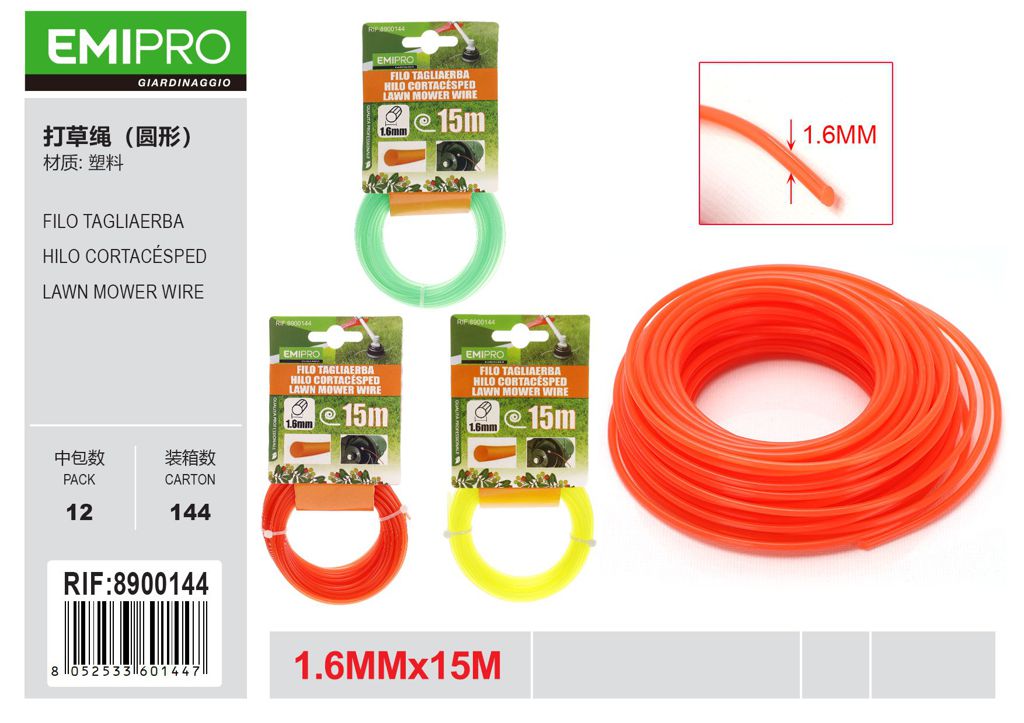 FILO TAGLIAERBA 1.6*15M
