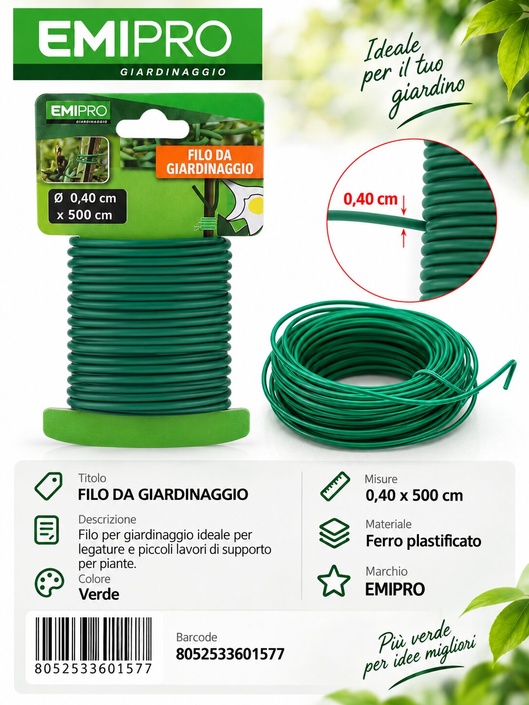 FILO GIARDINAGGIO 0.40*500CM