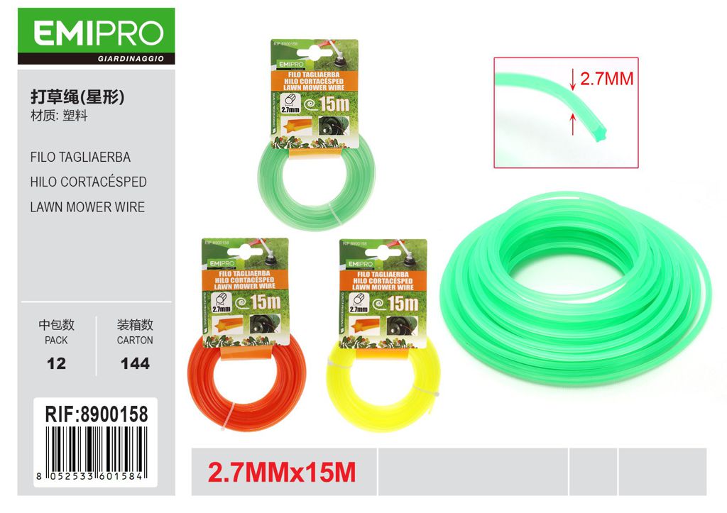 FILO TAGLIAERBA 2.7*15M