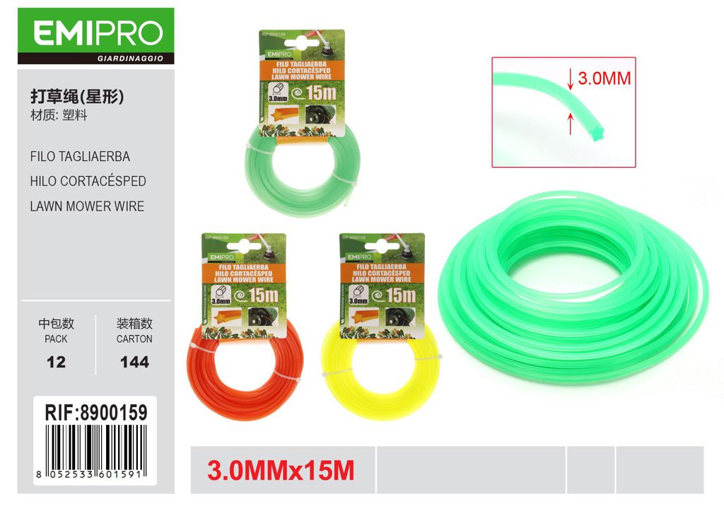FILO TAGLIAERBA 3.0*15M