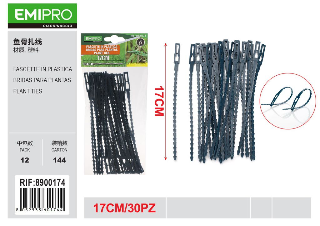 FASCETTE IN PLASTICA 17CM 30PZ