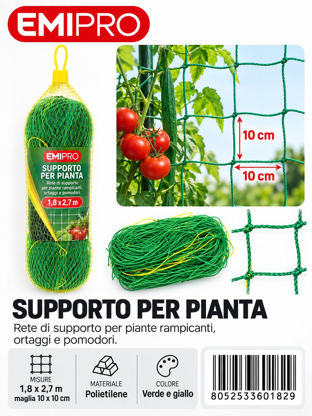 SUPPORTO PER PIANTA 1.8*2.7M