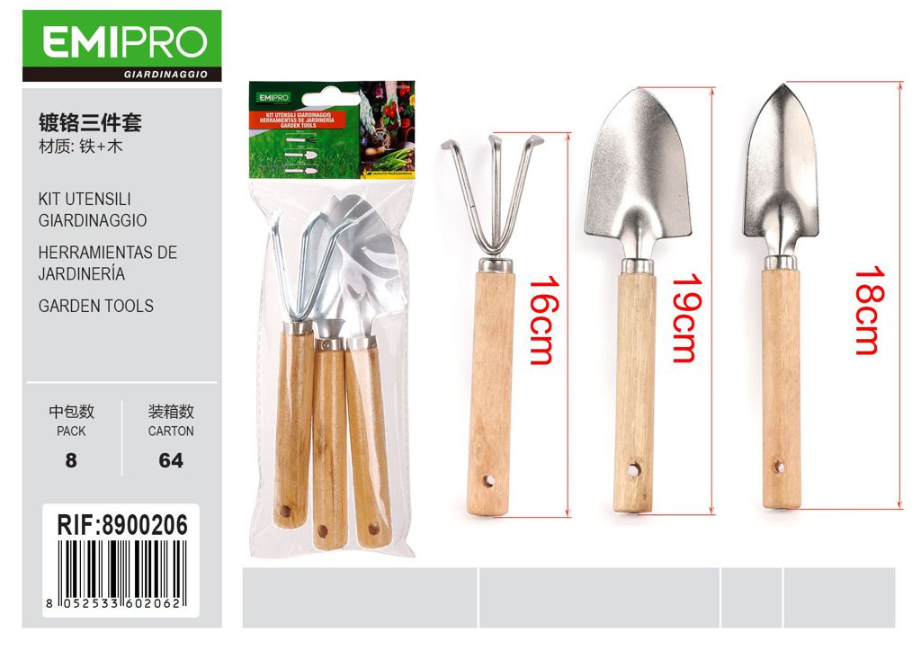 KIT UTENSILI GIARDINAGGIO
