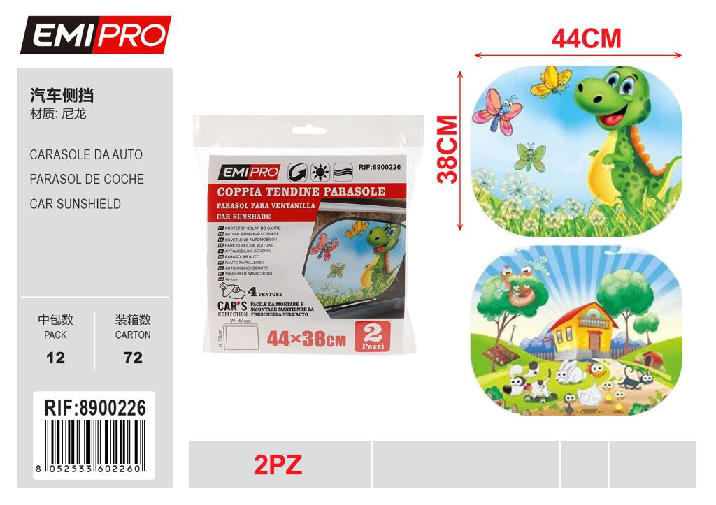 Parasole Da Auto 44*38cm 2Pcs