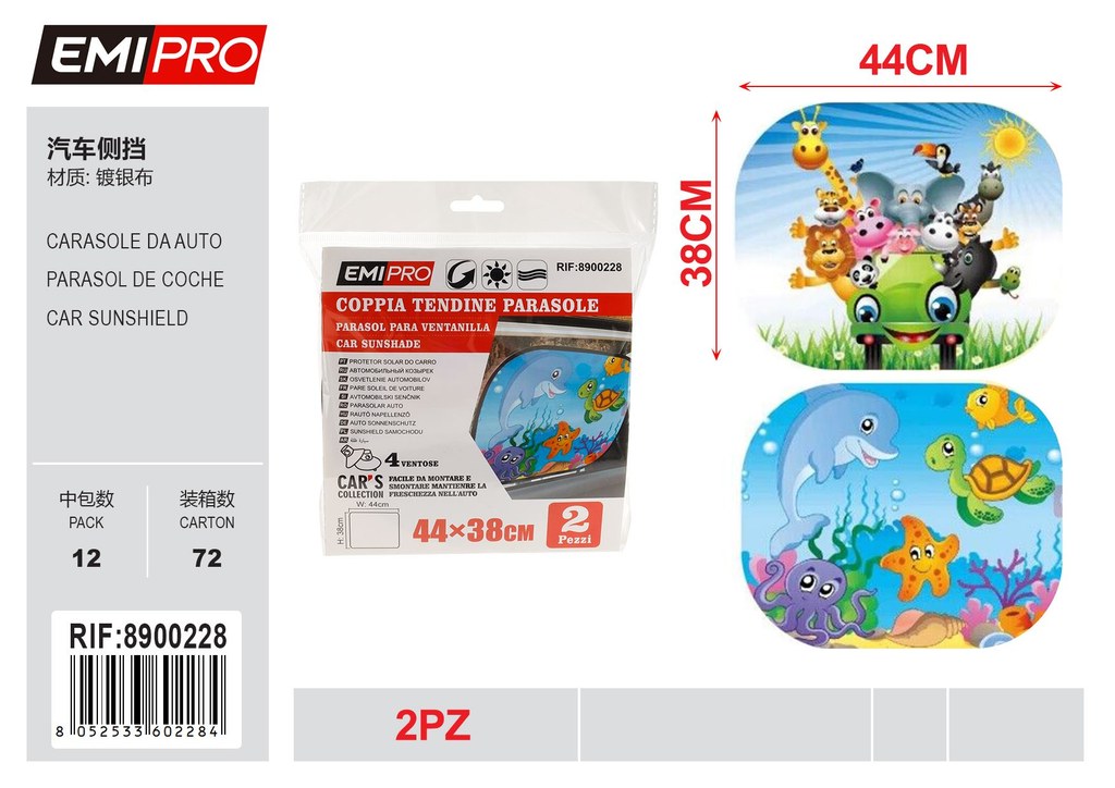 Parasole Da Auto 44*38cm 2Pcs