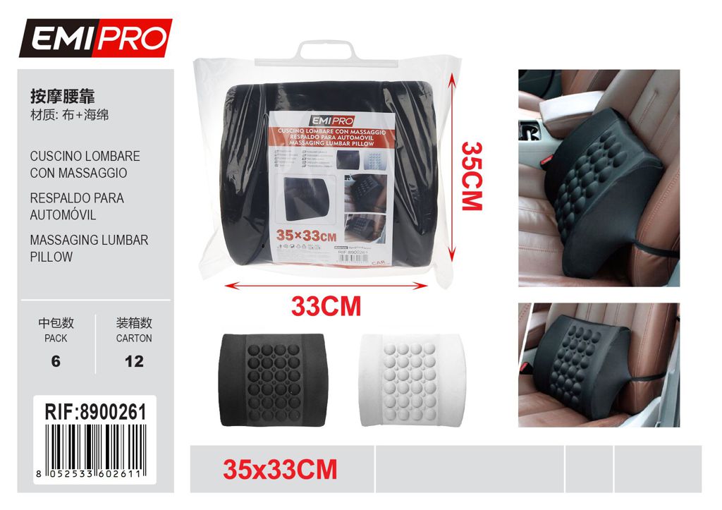 Schienale Massaggiante Per Auto 35*33cm