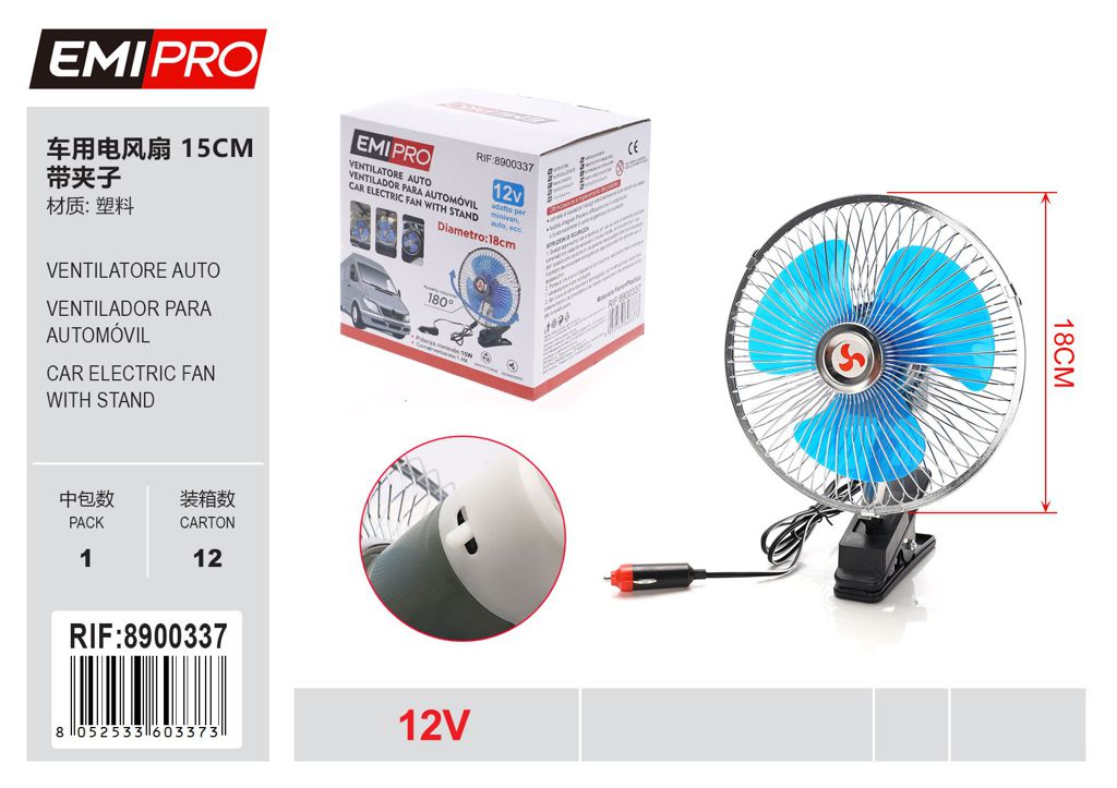 ventilatore Auto 15cm 12v