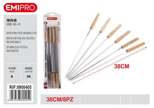 Spiedini Per Barbecue 8Pz 38cm