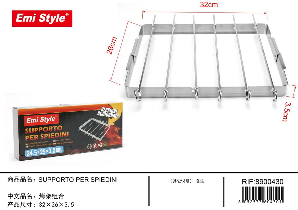 Supporto Per Spiedini 32*26*3.5cm