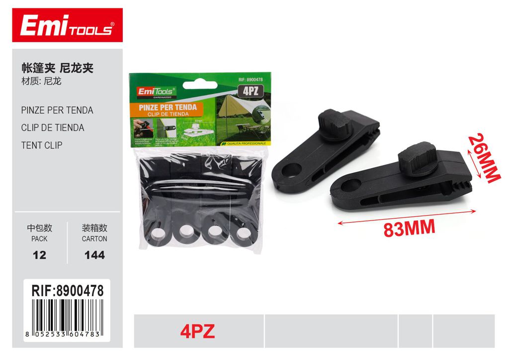 PINZE PER TENDA 4PCS