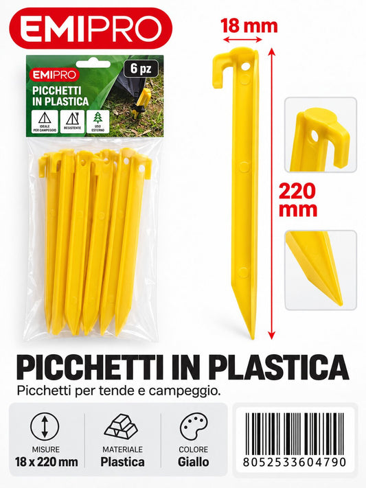 PICCHETTI IN PLASTICA 6PCS