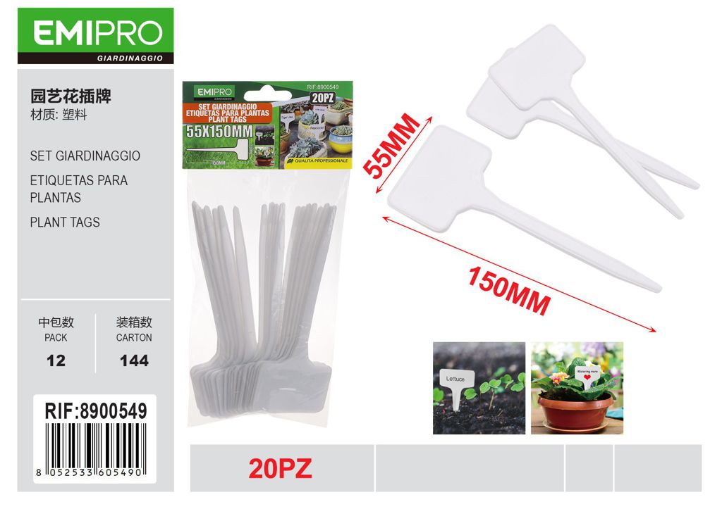 ETICHETTE PER PIANTE 20PCS