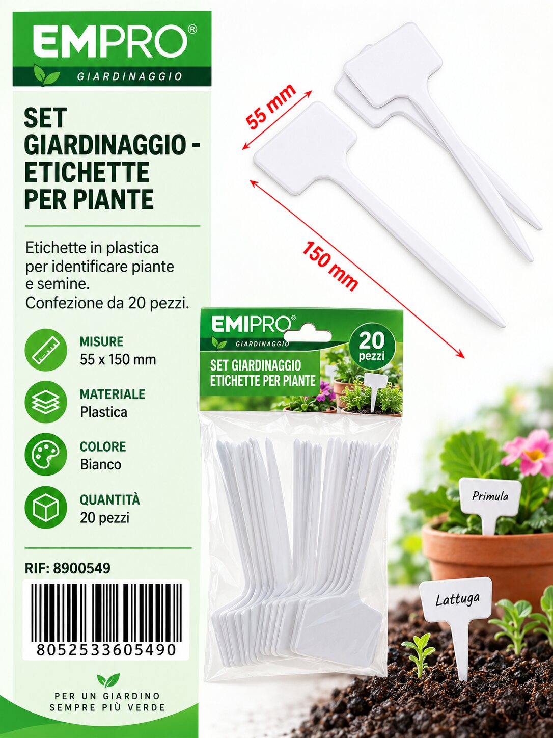 ETICHETTE PER PIANTE 20PCS