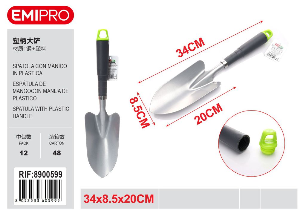 SPATOLA CON MANICO IN PLASTICA 34*8.5*20CM