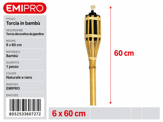 TORCIA BAMBU CM.60 DIAM CM.6