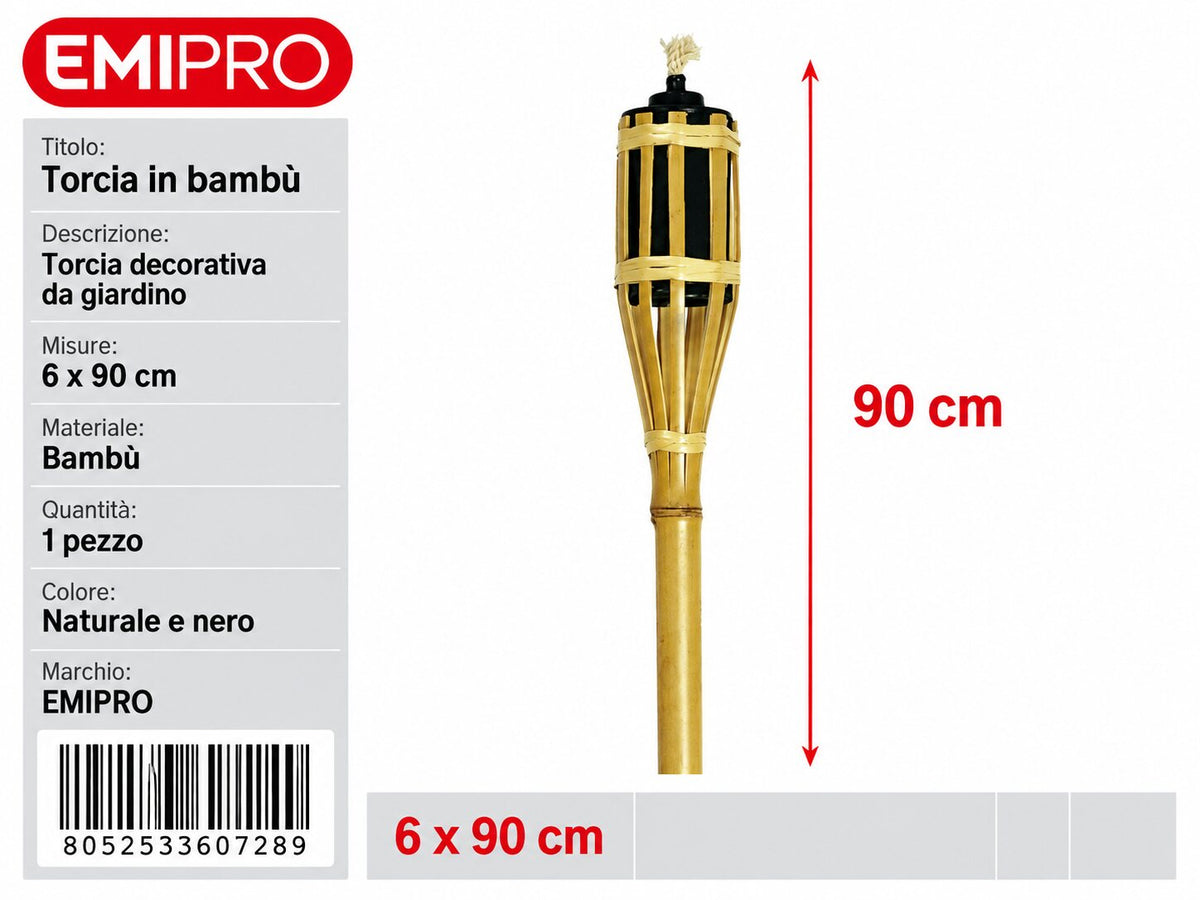 TORCIA BAMBU CM.90 DIAM CM.6