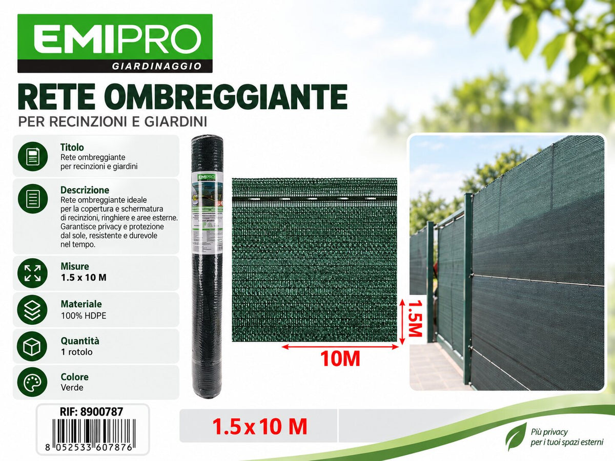 TESSUTO OMBRA MINIROTOLO 0.85 COPERTURA 1.5*10M