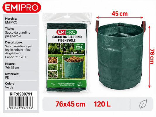 SACCHI DA GIARDINAGGIO PER FOGLIE 76*45CM 120L
