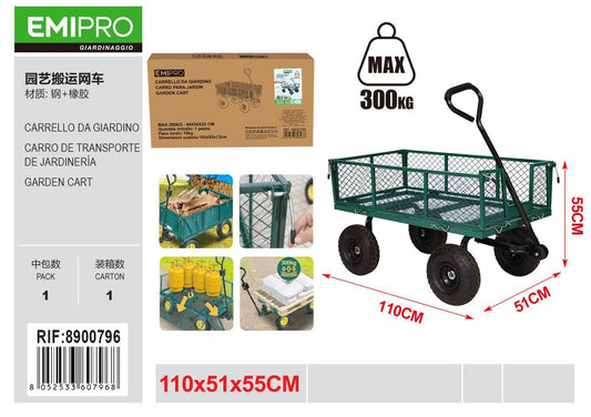 CARRELLO DA GIARDINO 110*51*55CM