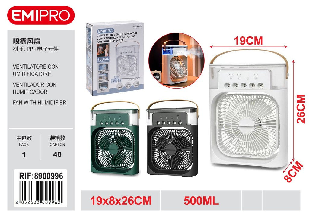 ventilatore Con Umidificatore 500ml