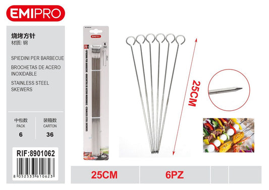 Spiedini Per Barbecue 6Pz 25cm*3mm
