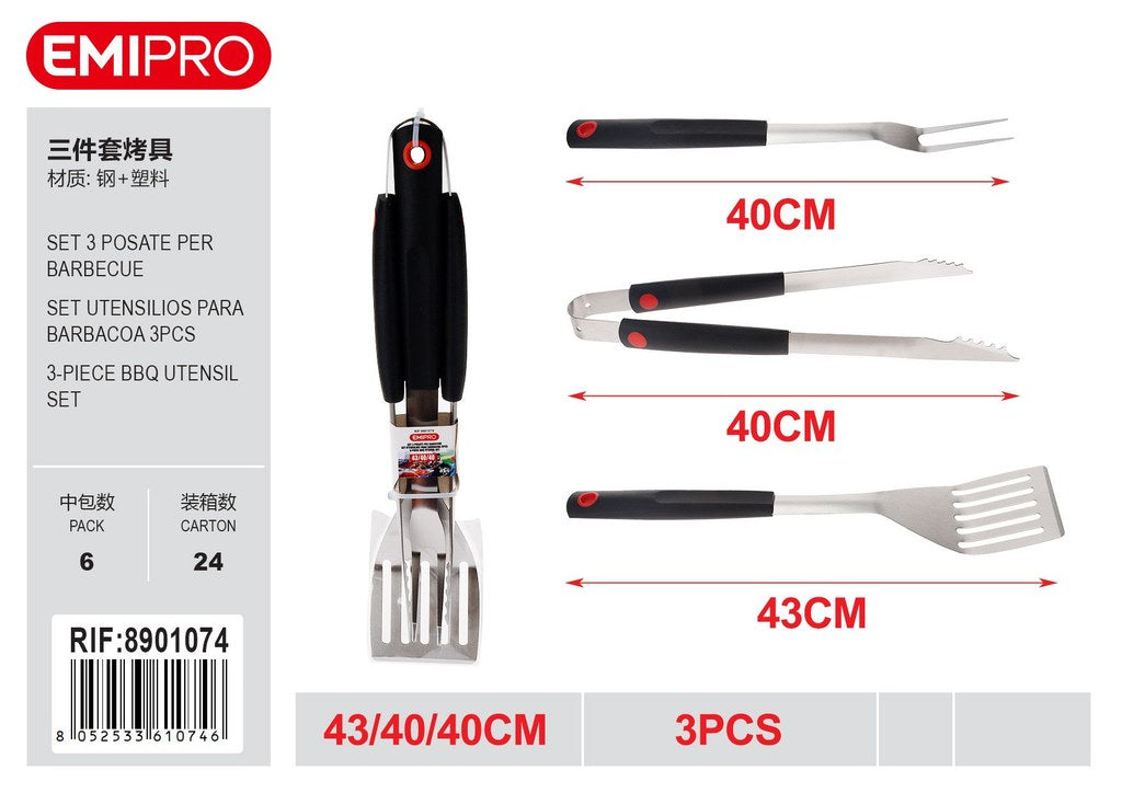Set 3 Posate Per Barbecue