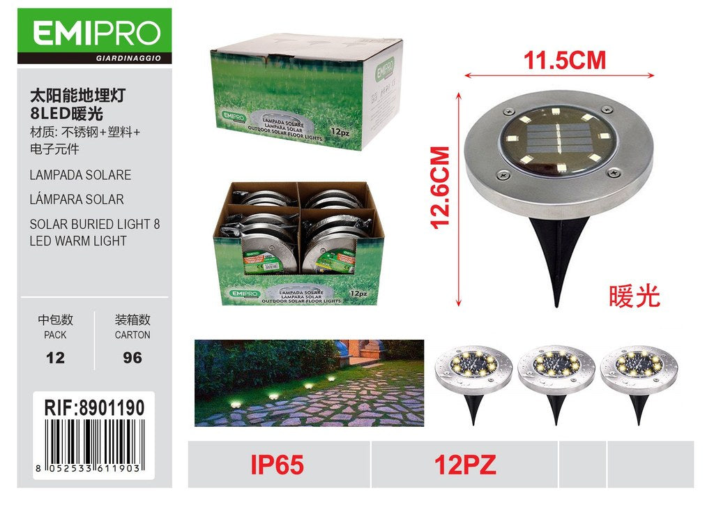 LAMPADA SOLARE 8LED