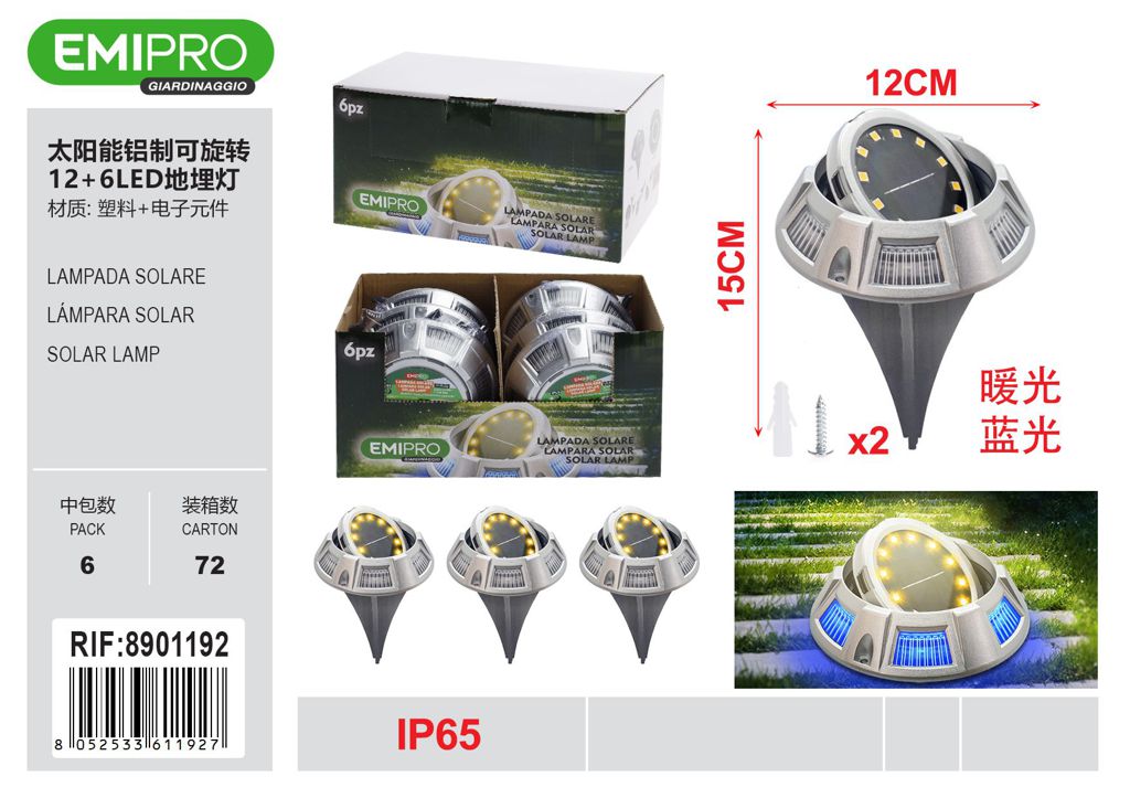 LAMPADA SOLARE 18LED