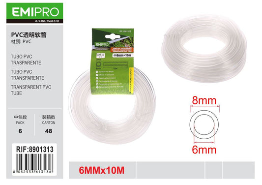 TUBO PVC TRASPARENTE 6MM*10M