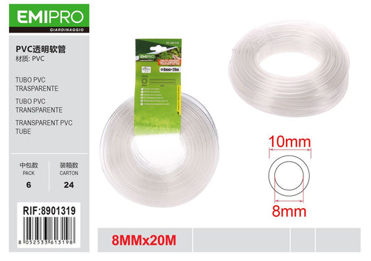 TUBO PVC TRASPARENTE 8MM*20M