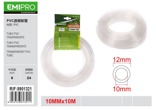 TUBO PVC TRASPARENTE 10MM*10M