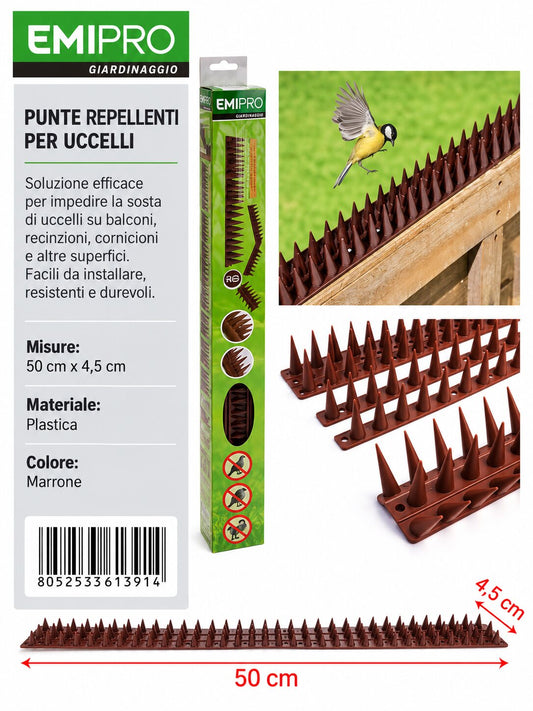 PUNTE REPELLENTI PER UCCELLI 10PZ