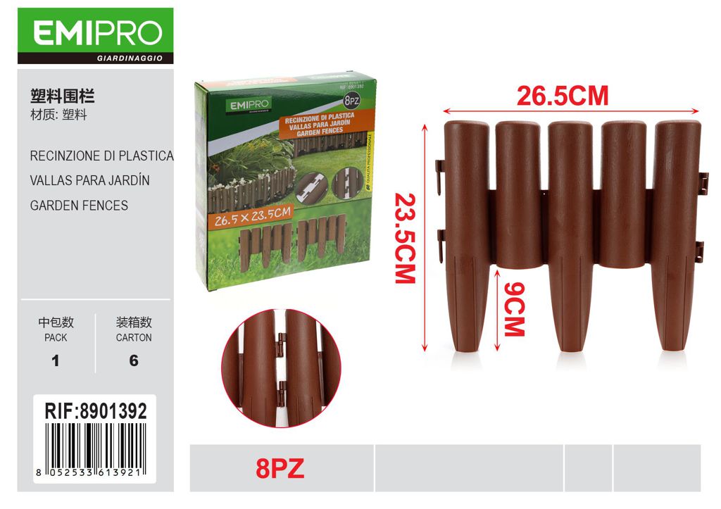 RECINZIONE DI PLASTICA 8PZ