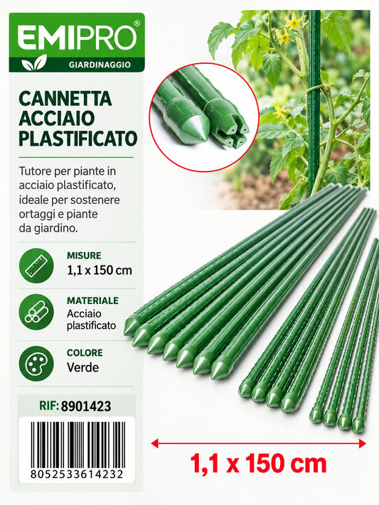 CANNETTA ACCIAIO PLASTIFICATO 1.1*150CM