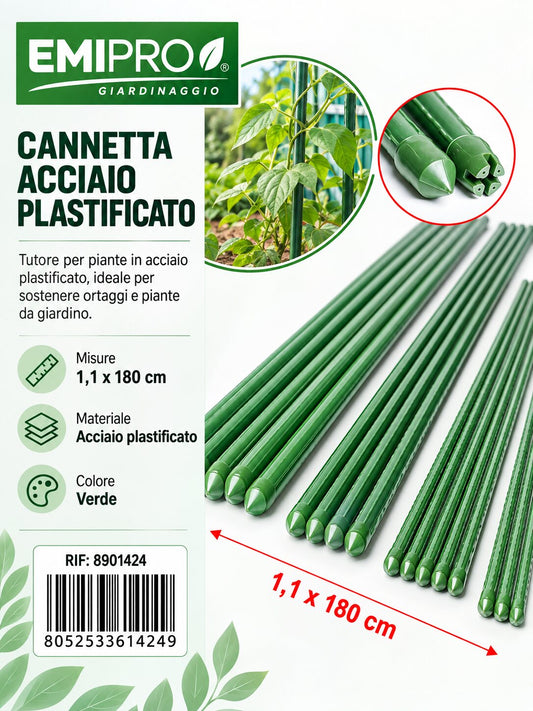 CANNETTA ACCIAIO PLASTIFICATO 1.1*180CM