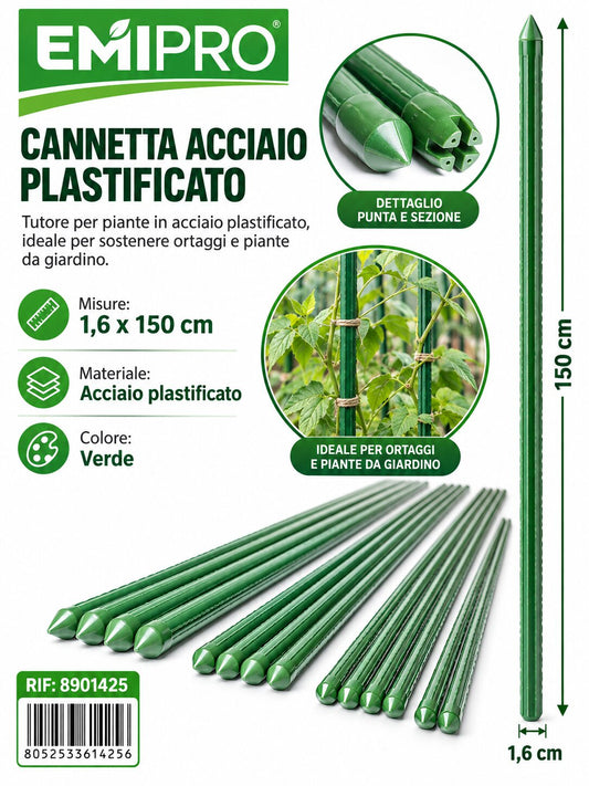 CANNETTA ACCIAIO PLASTIFICATO 1.6*150CM