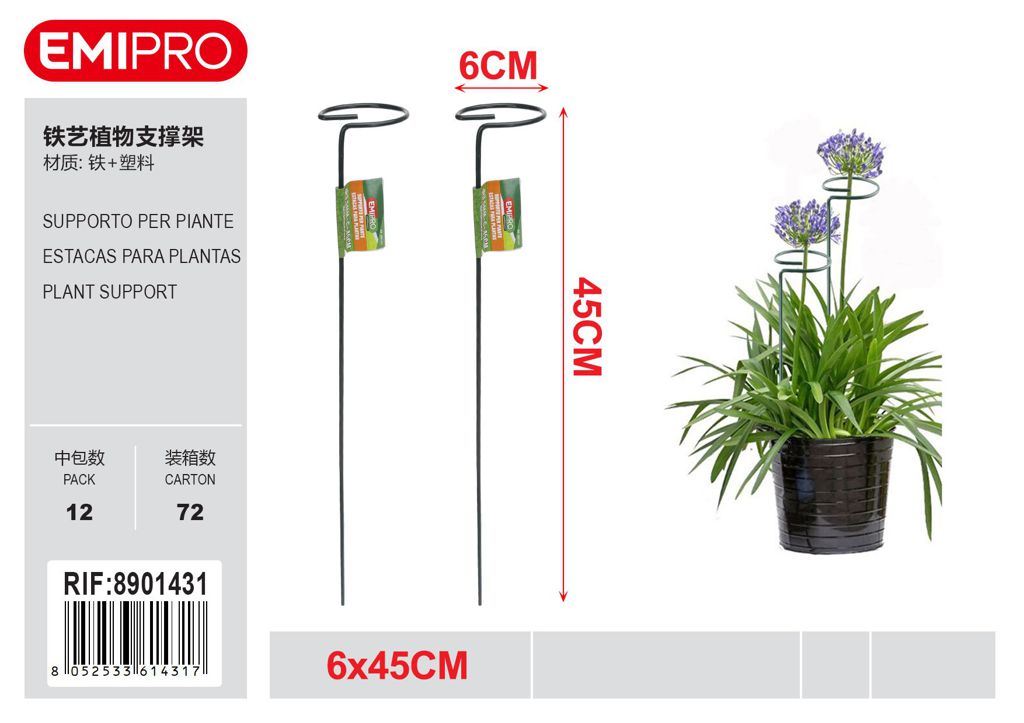 SUPPORTO PER PIANTE 6*45CM