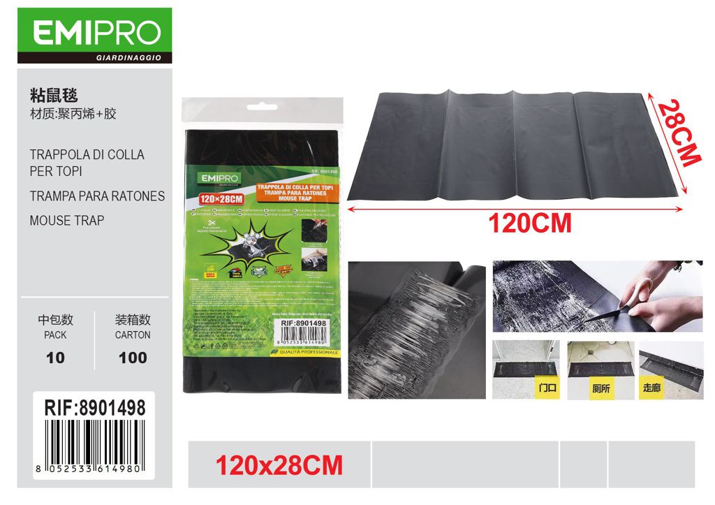 Trappola Di Colla Per Topi 120*28cm