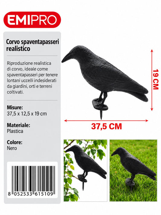 CORVO SPAVENTAPASSERI 37.5*12.5*19CM