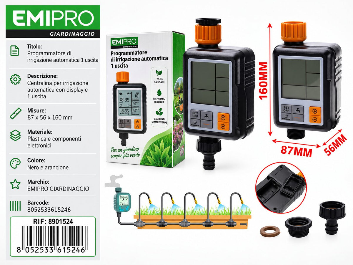 PROGRAMMATORE DI IRRIGAZIONE AUTOMATICA 1 USCITA