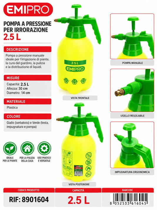 SPRUZZATORE A PRESSIONE 2.5LT