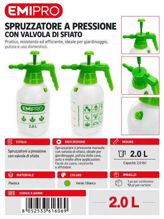 SPRUZZATORE A PRESSIONE 2.0LT