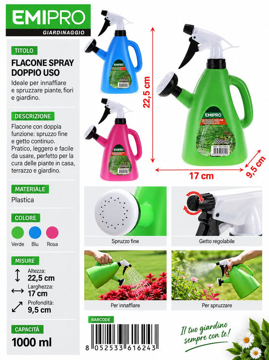 FLACONE SPRAY DOPPIO USO 1000ML